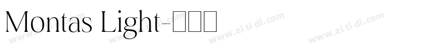 Montas Light字体转换